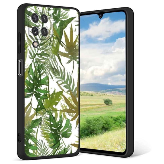 Compatible with Samsung Galaxy A42 Phone Case, Leaves Case Men Women, Flexible Silicone Shockproof Case for Samsung Galaxy A42