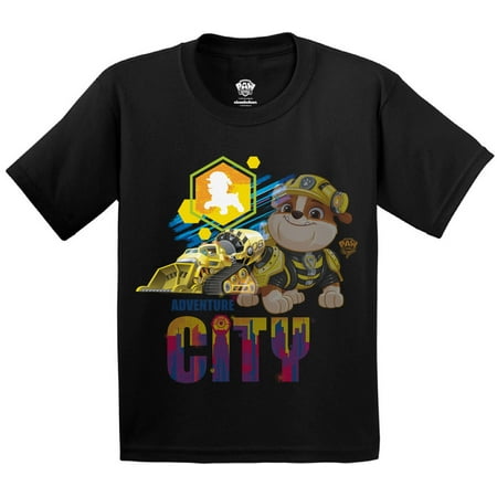 

Paw Patrol Rubble Toddler Shirt for Girls Boys - 3 4 5 Years Old - Adventure City Paw Patrol Tee