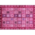 thumbnail image 1 of Ahgly Company Indoor Rectangle Abstract Pink Modern Area Rugs, 4' x 6', 1 of 4