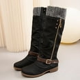 thumbnail image 2 of Taqqpue Women's Knee High Boots Fashion Chunky Warm Winter Boots with Side Zippers, Low Heel Boots for Women, 2 of 8