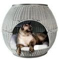 The Refined Canine, Igloo Pet Bed Deluxe, Smoke