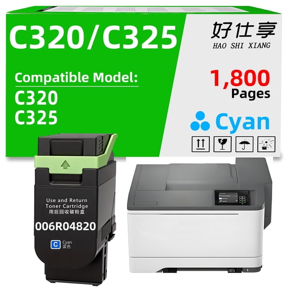 Cartucho de tóner HAO SHI XIANG C320 C325 cian para impresora Xerox