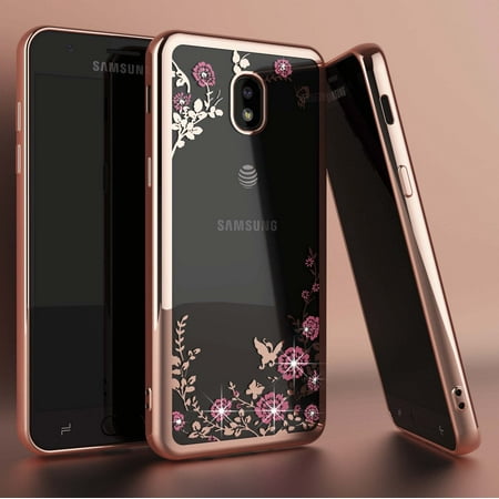 Galaxy J7 2018 / J7 Crown / J7 Top / J7 Eon / J7 Star, Njjex Cute for Girls Glitter Bling Diamond Rhinestone Bumper Sparkly Protective Phone Case For Galaxy J7 2018 for Women (Best Top Phone Number)