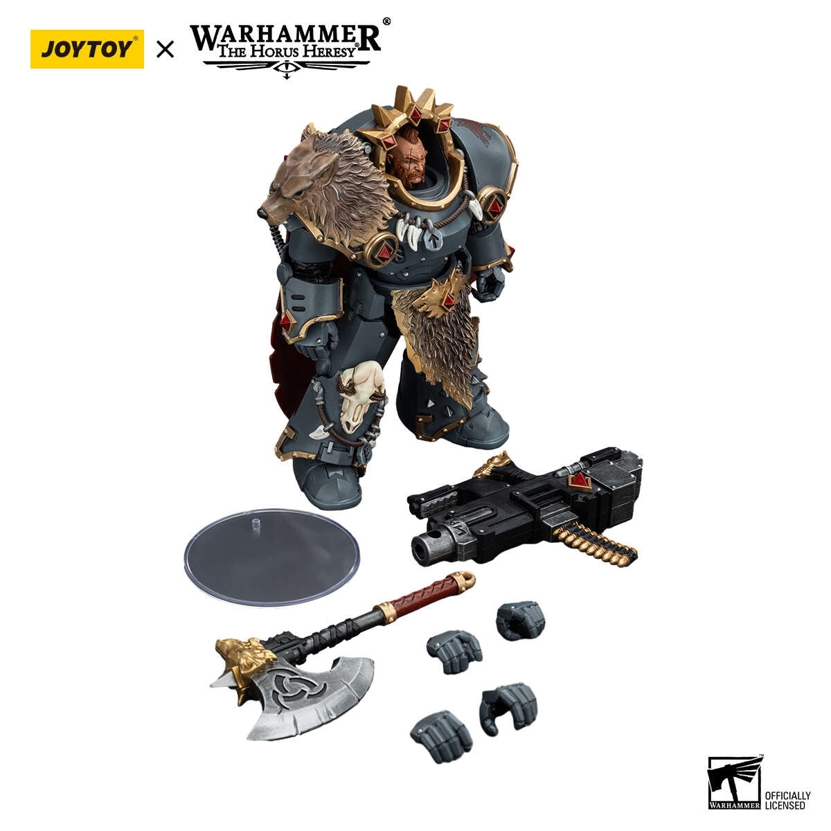 JOYTOY Warhammer The Horus Heresy 1/18 Action Figure Space Wolves Hvarl Red-Blade Warhammer 40K Collection Model