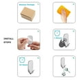 thumbnail image 5 of Vikakiooze 10Pcs Towel Holder Clothes Hooks No Drilling Bathroom Kitchen Office Hooks Towel Hooks, Home Savings!, 5 of 5