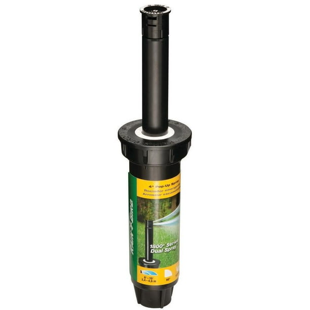 Rainbird 1804QDS Dual Spray Head Sprinkler, 0.1 gpm, 1/2 in FNPT, 4 in