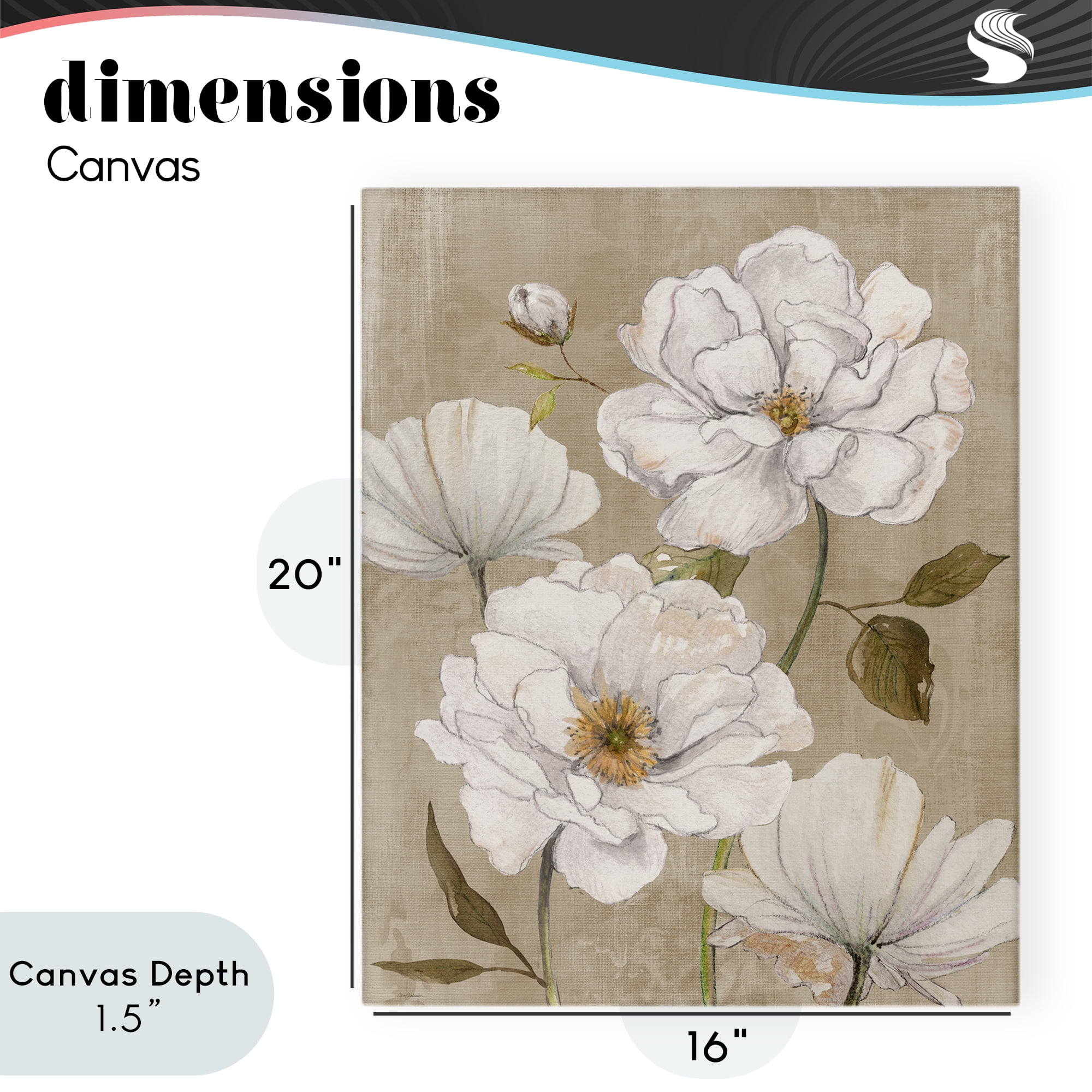 Stupell Industries Rustic Magnolia Blooms Canvas Wall Art, design by Carol Robinson