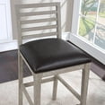 thumbnail image 3 of American Woodcrafters Siri Solid Wood Gray with Brown Bonded Leather Bar Stool, 3 of 11