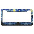 thumbnail image 1 of Van Gogh oil painting pattern car license plate frame 1, 1 of 6