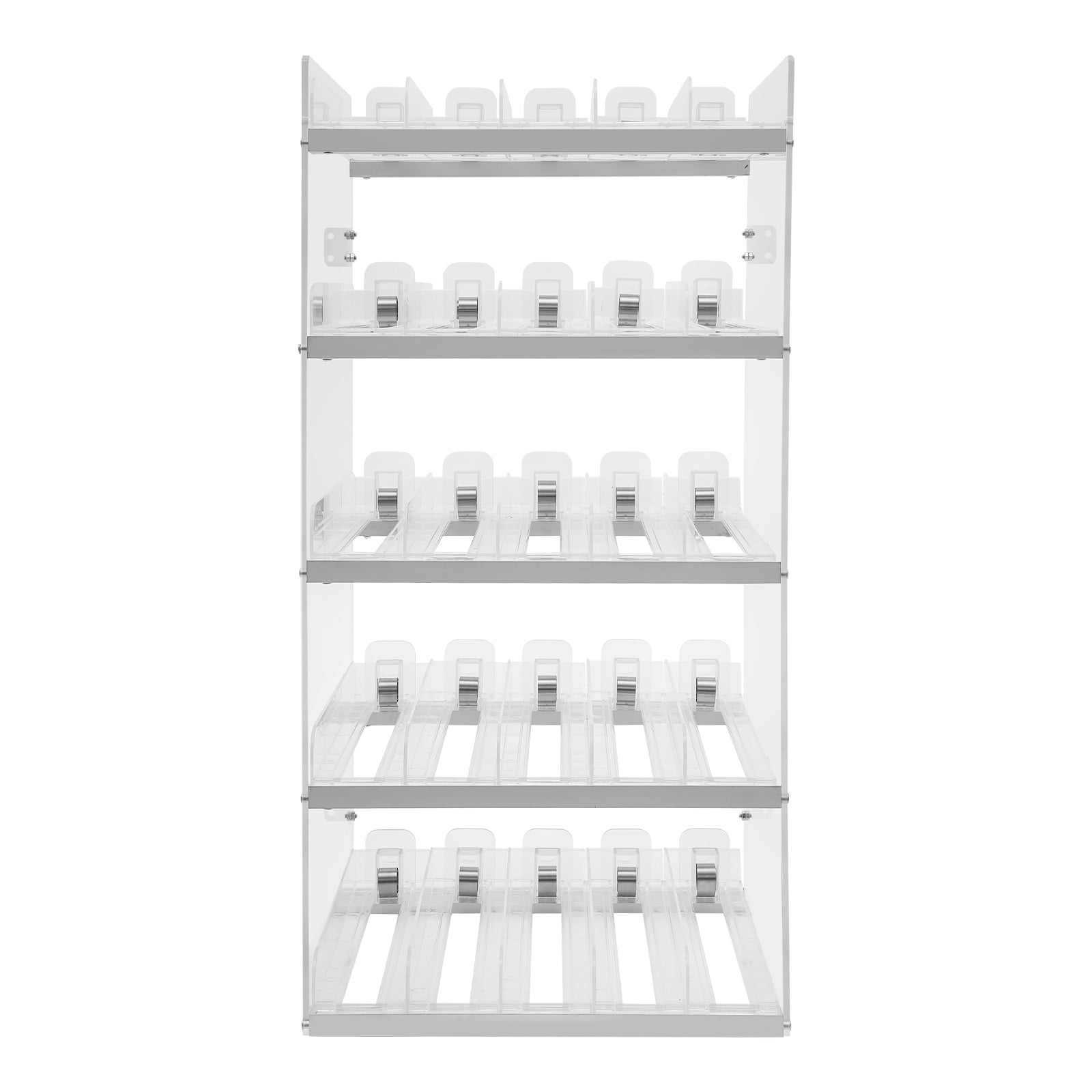 ChicHomey Clear 250-Capacity Cigarette Display Stand,Acrylic/Aluminum,Tobacco Displays with Auto-Pusher,for Convenience Stores, Gas Stations, Smoke Shops