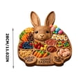 thumbnail image 4 of Easter Bunny Plate – Food-Safe Wood Serving Tray with Engraved "Happy Easter" Lettering for Easter Treats, Candy, and Easter Decor (11 Inch), 4 of 6