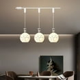 Kiven HType Track Lighting, 1Light Modern Halo Track Pendant Light with Glass Shade, Track