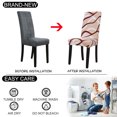 thumbnail image 5 of PiccoCasa High Elasticity Washable Spandex 1-Piece Chair Covers, Khaki and Brown, 5 of 6