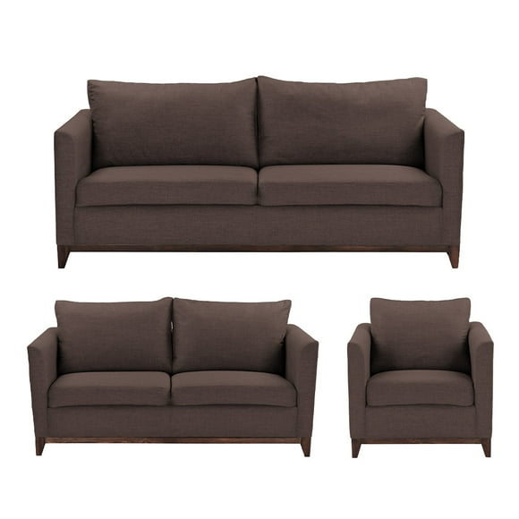 Sala Oslo 3 Piezas Café (Sofá, Love Seat y Sillón)
