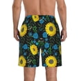 thumbnail image 3 of Naloa Sunflowers And Blue Flower Men's Beach Shorts, Surfing shorts, Swim trunks, Quick Dry Swim Trunks for Surfing Beach Fun - Large, 3 of 9