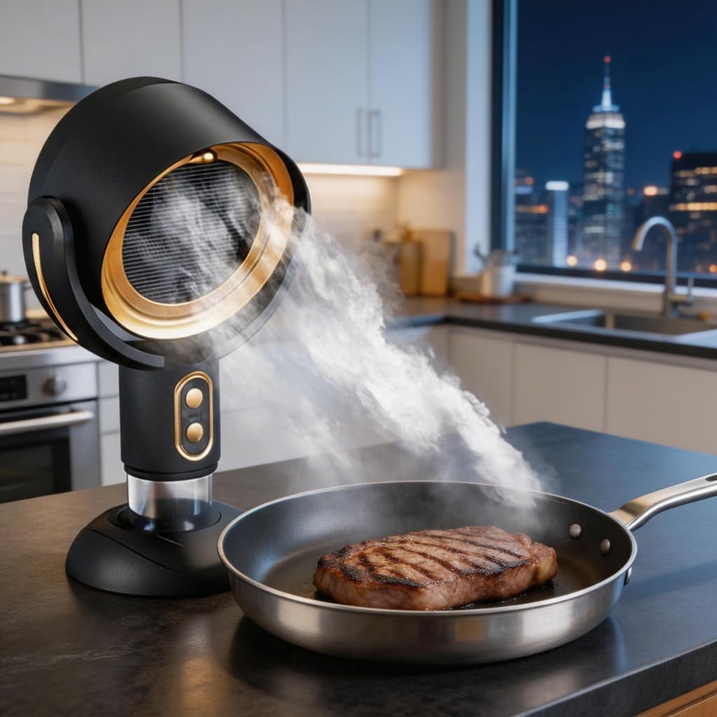 Portable Range Hood – Smoke Eliminator Purifier for Indoors, Detachable Smoke Fan for Indoor BBQ & Hot Pot Cooking