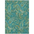 thumbnail image 2 of Addison Rugs Chantille Indoor/Outdoor Transitional Paisley Teal Washable Rectangle Rug, 5' x 7'6", 2 of 6