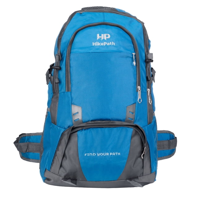 Mochila de Senderismo 60L para Viaje y Campismo de Hombre y Mujer con Multiples Compartimentos Color Azul