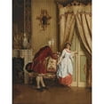 thumbnail image 2 of Charles Edouard Delort 12x14 Black Ornate Wood Framed Double Matted Museum Art Print Titled: A Token, 2 of 5