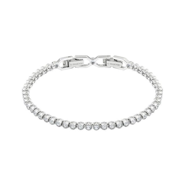 Pulsera Swarovski Emily | Blanco | Baño De Rodio Joya Original 1808960 | Joyería De Lujo Para Mujer | Ideal Para Regalo Elegante