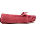 thumbnail image 4 of SNUGRUGS Ladies / Womens Soft Suede Moccasins / Slippers with Beautiful Cotton Lining - Crimson - 7 US, 4 of 7