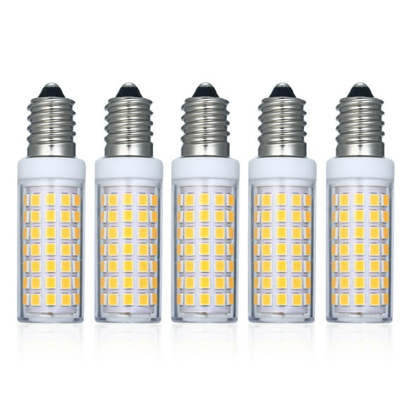 TFixol 5PCS E14 LED Bulb Warm/White Light (3000K/6000K) Led Incubator 5W 500 Lumen 33 Beads LED Bulb Replacement for 33W/35W/40W Halogen Bulbs 360°Beam Angle CRI>80 Non-Dimmable AC220-240V