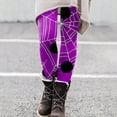 thumbnail image 2 of Gibobby Running Pantalones deportivos Yoga Leggings con estampado Halloween para mujer Leggings elásticos pantalones casuales botas pantalones（Azul， M), 2 of 5