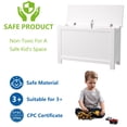 thumbnail image 4 of Toy Storage Organizer, Kids Storage Bench with 2 Hinges and MDF Structure, Girls Boy Toy Storage Box for Building Blocks, Books, Kids Storage Bench for Entryway, Bedroom, Playroom, White, R2562, 4 of 7