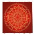 thumbnail image 2 of Ambesonne Mandala Shower Curtain, Ottoman Motifs Style, 69"Wx84"L, Burgundy Vermilion, 2 of 4