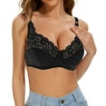 thumbnail image 4 of Womens Full Support Bras, Lace Bras for Women Push Up Bralettes with Underwire Full Coverage Unpadded Bra Sexy Minimizers Everyday Lingerie 38-48, 4 of 6