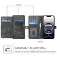 thumbnail image 4 of for iPhone 16e PU Leather 2 in 1 Case, Detachable Magnetic Wallet Case with Card Holder, Removable Flip Folio Cover with Stand Shockproof Protective Phone Cover, Compatible with MagSafe, Darkgreen, 4 of 8