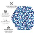 thumbnail image 4 of Fuzoiu Blue Butterflies Print Leather Coasters Set,Drink Coasters Set of 6,for Tabletop Protection, Durable PVC Coasters,Home Décor and Housewarming Gift,Hexagon, 4 of 7