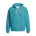 thumbnail image 5 of Oversized Hoodies for Men Long Sleeve Solid Color Waffle Hooded Sweatshirt with Pockets Casual Zip Up Jacket Outerwear, 5 of 5