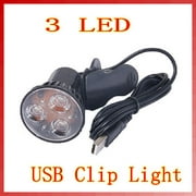 USB 3 LED Clamping Clip Light Bulb Lamp for Desktop Notebook PC Laptop Reading
