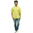 thumbnail image 2 of Atasi Kurta Court en Coton à Col Mandarin pour Homme Chemise Ethnique Décontractée-Petit, 2 of 7