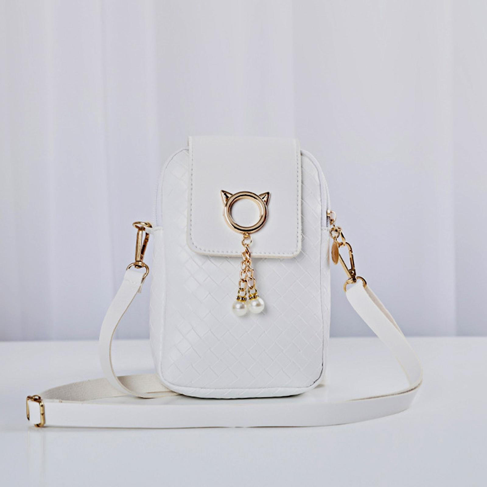 Small for Women Shoulder Bag Purse Ladies Handbag Pouch Wallet PU Leather White Walmart
