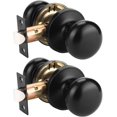 thumbnail image 1 of Matte Door Knob Passage Function Passage Door Knob for Hall and Closet Door Lockset NonLocking Round Ball Doorknob Colonial Style Door Handle Knob Left and Right Open, 1 of 6