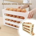 thumbnail image 4 of Upgrade 4 Tiers Egg Holder For Fridge, 2024 New 15" Auto Rolling Egg Tray Stackable Space-Saving Refrigerator Egg Holders,Egg Holder For Counter Dispenser For Refrigerator (Gray), 4 of 5