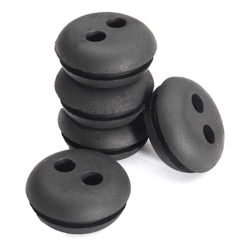 5x 2Hole Rubber Fuel Gas Tank Line Grommet Fit For Home Trimmer Lawn Mower 