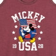 thumbnail image 3 of Disney - Mickey Waving Flag Usa - Women's Racerback Tank Top, 3 of 5