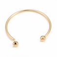 thumbnail image 2 of 5pcs Rack Plating Brass Cuff Bangle Making with Detachable Ball Long-Lasting Cadmium Free & Lead Free golden 1/8~1/4 inch(0.3~0.8cm) Inner Diameter: 2-3/8 inch(5.9cm), 2 of 4