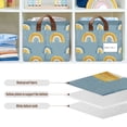 thumbnail image 4 of Yayeee Foldable Storage Basket for Shelves with Handles Waterproof Cloth Bins, Light Blue Rainbow, 4 of 7
