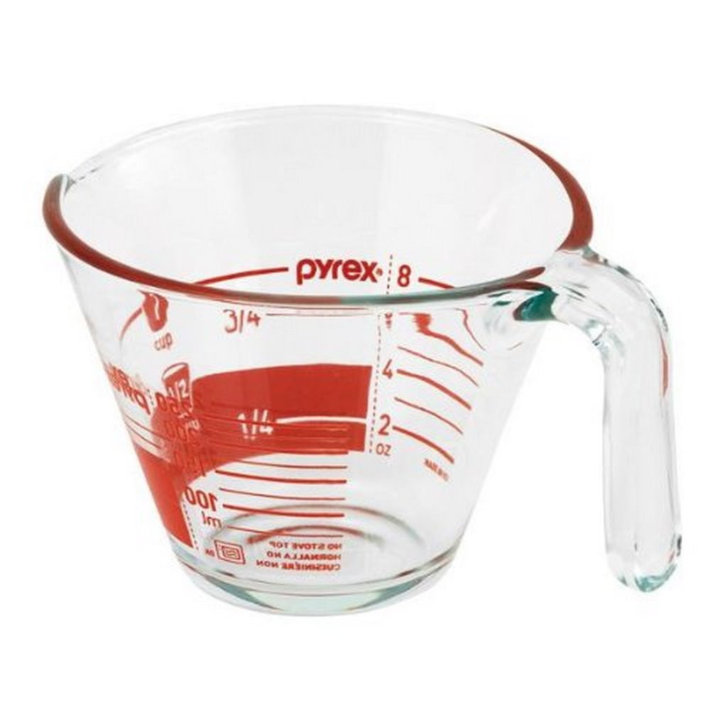 Pyrex 1 Cup - Reverse Read - Wide Rim - measuring cup