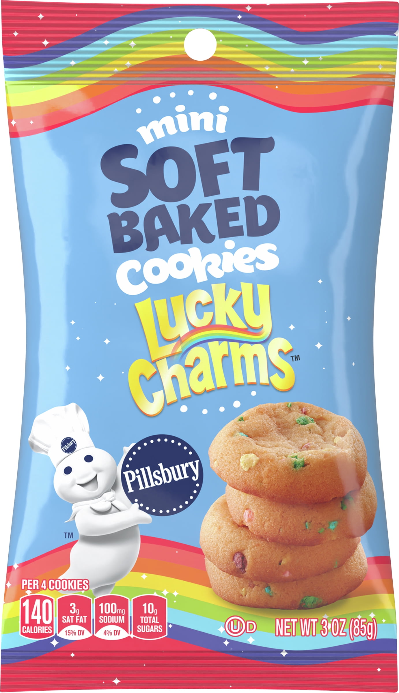 Pillsbury Soft Baked Lucky Charms Cookies 3 oz Bag (6 Count)