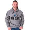 thumbnail image 4 of Funny Couples Matching Set Beard Butt Hoodie Hooded Sweatshirt Men Brisco Brands L, 4 of 5