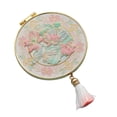 thumbnail image 2 of TISHITA Travel Makeup Mirror Creative Round Compact Metal Classical Double Sided Cosmetic Mirror with Tassel for Handbag Pocket Purse Pink, 2 of 4
