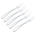 thumbnail image 1 of 5 pcs Delicate Useful Stainless Steel Fruit Fork Cake Fork Exquisite Fork for Children Use (Thicken Fork), 1 of 8