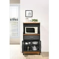 thumbnail image 4 of Hodedah Microwave Kitchen Cart, Black, 4 of 6