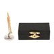 thumbnail image 2 of 2x Instrumento Musical Modelo de en Miniatura Dorado con Soporte Y Estuche shamjiam Clarinete miniatura, 2 of 9