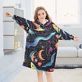 thumbnail image 5 of FORMRS Wearable Blanket Hoodie with Sleeves for Kids Cozy Flannel Sweatshirt, Zodiac Stars, 5 of 7